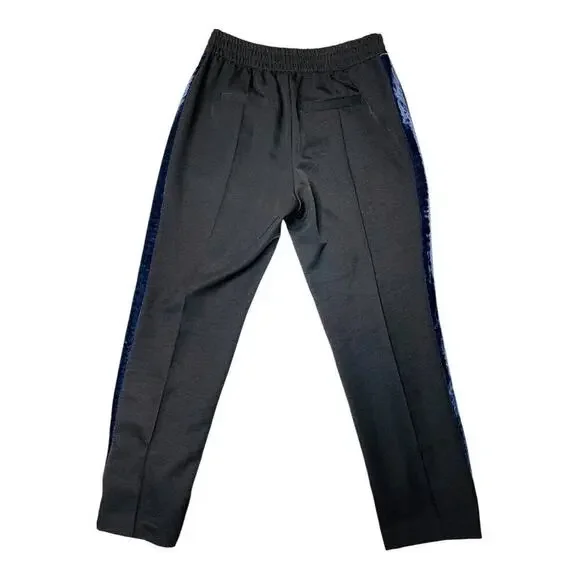 Scotch & Soda womens Tailored Pants Velvet Side Tapes size S Black - Picture 4 of 12